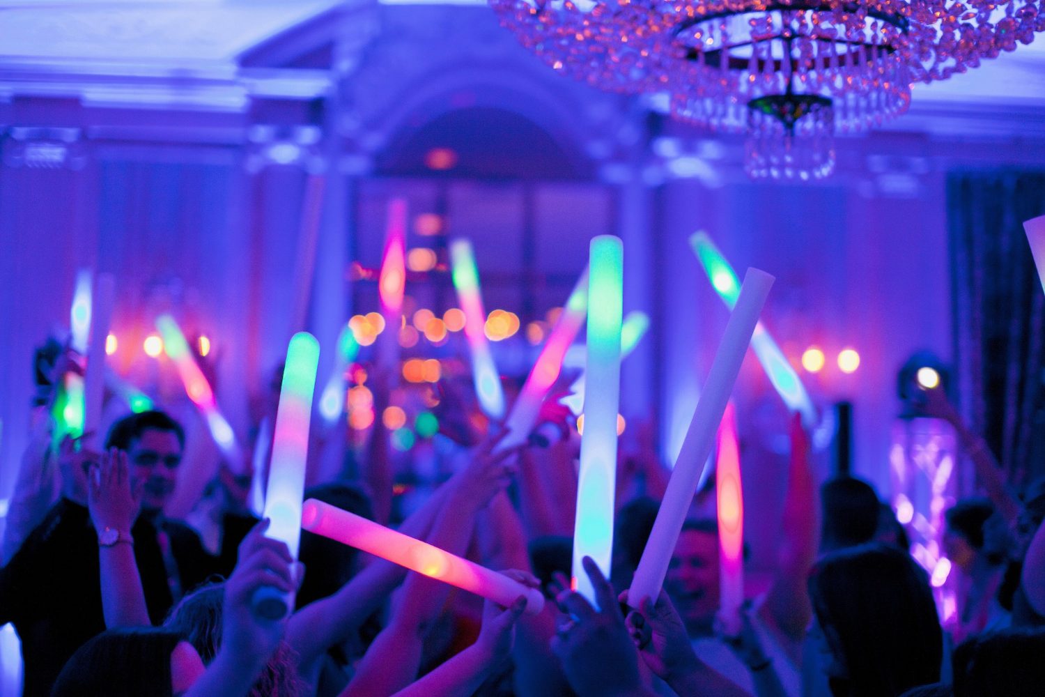 Accent DJ lighting and dance floor