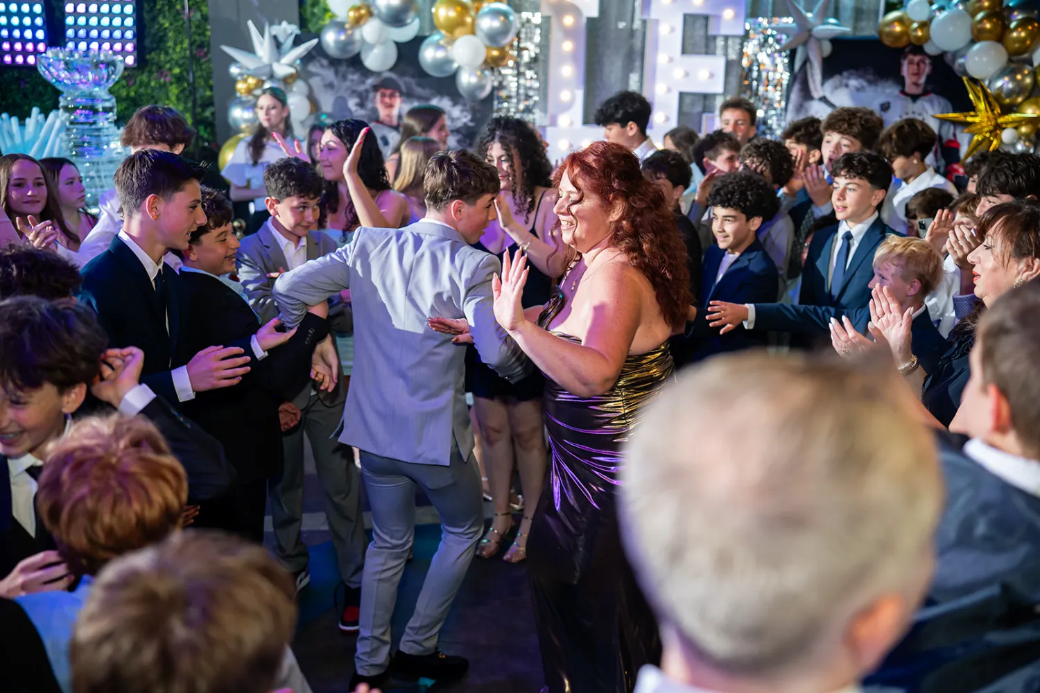 Accent DJ performing at a bar mitzvah at The Place Restaurant